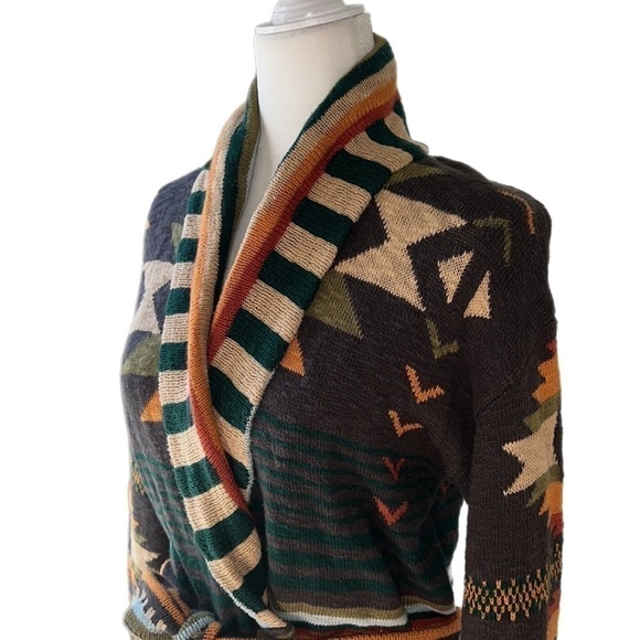 NWT B Yellowtail  Native Faherty Paloma Long Cardigan Duster Eagle Peak S - Picture 4 of 16